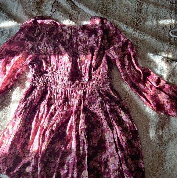 NWT Free People Keep You Mini Dress in Berry Combo Floral - Picture 9 of 9